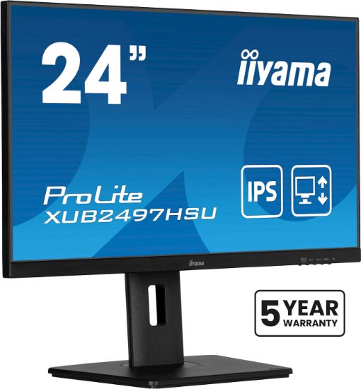 Image de iiyama écran plat de PC 60,5 cm (23.8") 1920 x 1080 pixels Full HD LED Noir (XUB2497HSU-B2)
