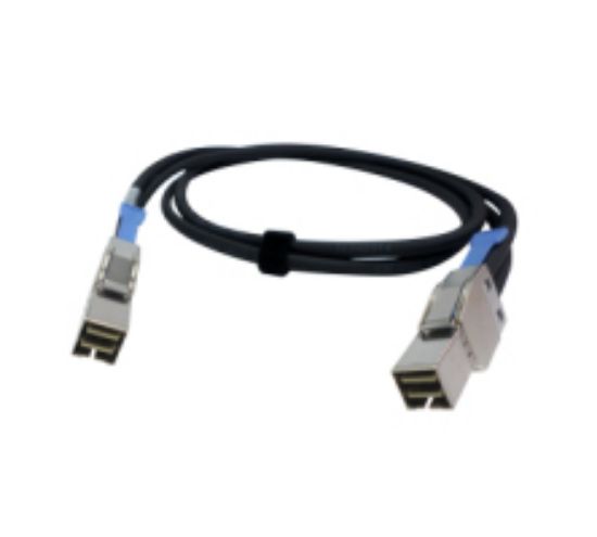 Image de QNAP câble Serial Attached SCSI (SAS) 1 m Noir (CAB-PCIE10M-8644-4X)
