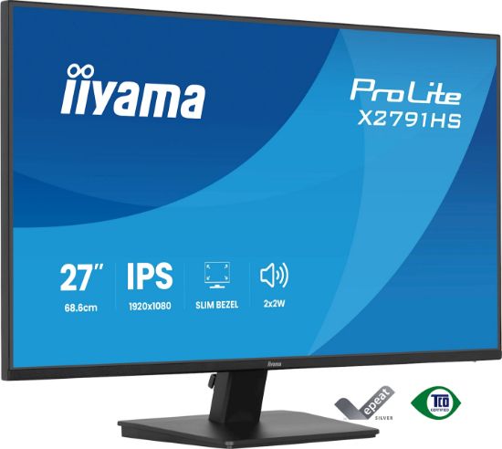Image de iiyama ProLite écran plat de PC 68,6 cm (27") 1920 x 1080 pixels Full HD LED Noir (X2791HS-B1)