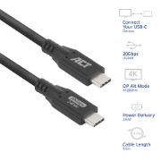 Image de ACT Câble USB4 20Gbps 240W USB Type-C, 0,5 mètre (AC7420)