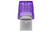 Image de Kingston Technology DataTraveler 256 Go microDuo 3C 200 Mo/s dual USB-A + USB-C (DTDUO3CG3/256GB)