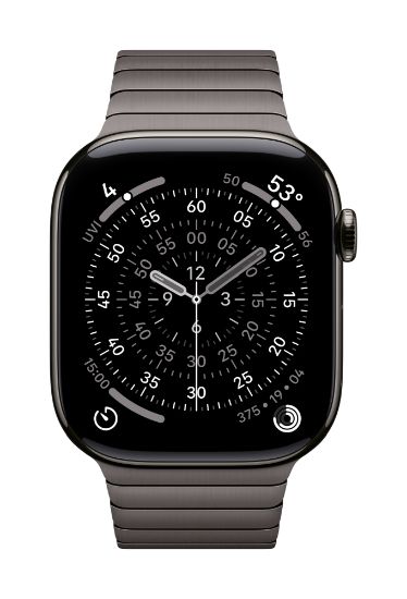 Image de APPLE Bracelet à maillons ardoise 46 mm - Gris (MXMK3ZM/A)
