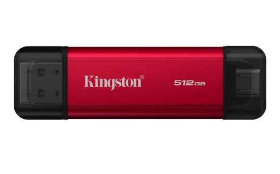 Image de Kingston Technology 512GB Dual USB-A/C Portable SSD, Up to 1050MB/s USB 3.2 Gen 2 (SPSD/512GB)