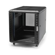 Image de StarTech.com Armoire Rack Serveur 12U à 4 Montants, Armoire Verrouillable 19" pour Ordinateur/AV/Équipement IT, Rack Réseau pour Bureau/Domicile avec Roulettes et Rails de Mont ... (RK1236BKF)