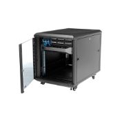 Image de StarTech.com Armoire Rack Serveur 12U à 4 Montants, Armoire Verrouillable 19" pour Ordinateur/AV/Équipement IT, Rack Réseau pour Bureau/Domicile avec Roulettes et Rails de Mont ... (RK1236BKF)