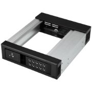 Image de StarTech.com Rack disque dur 5,25" vers 3,5" avec échange à chaud - Backplane HDD / SSD SATA/SAS 3,5" - Sans tiroir - Aluminium (HSB1SATSASBA)