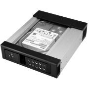 Image de StarTech.com Rack disque dur 5,25" vers 3,5" avec échange à chaud - Backplane HDD / SSD SATA/SAS 3,5" - Sans tiroir - Aluminium (HSB1SATSASBA)