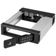 Image de StarTech.com Rack disque dur 5,25" vers 3,5" avec échange à chaud - Backplane HDD / SSD SATA/SAS 3,5" - Sans tiroir - Aluminium (HSB1SATSASBA)