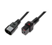 Image de NEXT UPS Systems IEC LOCK Power Cable, 10A, IEC-C14 (M) In, IEC-C19(F) Out, 2m Cordon d'alimentation - Noir (88030)