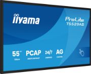 Image de iiyama Écran d'affichage dynamique En forme de kiosk 138,7 cm (54.6") LED Wifi 450 cd/m² 4K Ultra HD Noir Écran tactile Intégré dans le processeur Android 24/7 (T5529AS-B1AG)