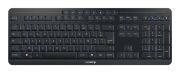 Image de CHERRY Stream desktop ultimate clavier Souris incluse maison/bureau USB + RF Wireless + Bluetooth AZERTY Français Noir (JD-8570FR-2)