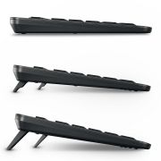 Image de CHERRY Stream desktop ultimate clavier Souris incluse maison/bureau USB + RF Wireless + Bluetooth AZERTY Français Noir (JD-8570FR-2)