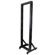 Image de StarTech.com Rack Serveur Mobile 42U à 2 Mâts, Rack Réseau 19" à 2 Mâts avec Roulettes, Rack Ouvert Roulant pour Équipement AV/Data/Media/IT, Rack Ordinateur pour la Maison/B ... (2POSTRACK42)