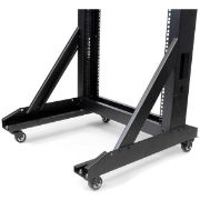 Image de StarTech.com Rack Serveur Mobile 42U à 2 Mâts, Rack Réseau 19" à 2 Mâts avec Roulettes, Rack Ouvert Roulant pour Équipement AV/Data/Media/IT, Rack Ordinateur pour la Maison/B ... (2POSTRACK42)