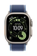 Image de Apple Boucle Trail bleu/bleu vif 49 mm - M/L - Finition titane naturel (MFT74ZM/A)