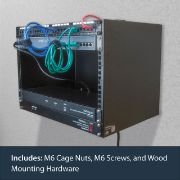 Image de StarTech.com Support Mural pour Baie de Brassage 8U - Profondeur de 13,75" - Rack pour Panneau de Brassage 19" pour Équipement Réseau Peu Profond - Capacité de 36kg (WALLMOUNT8)