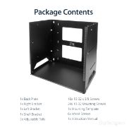 Image de StarTech.com Rack Réseau Mural 8U à 2 Montants avec Étagère Intégrée, Rack de Données Mural avec Profondeur Ajustable pour Équipement AV/Ordinateur/IT, Petit Rack de Serveur ... (WALLSHELF8U)