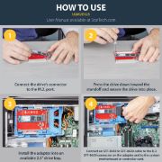 Image de StarTech.com Adaptateur disque dur M.2 vers U.2 pour SSD M.2 PCIe NVMe - SFF-8639 (U2M2E125)