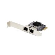 Image de StarTech.com Carte Réseau PCIe Gigabit à 2 Ports, Carte NIC PCI Express 10/100/1000Mbps, Double Realtek RTL8111H, Fonctionne avec Windows et Linux, Conforme TAA (ST1000SPEXD4T)