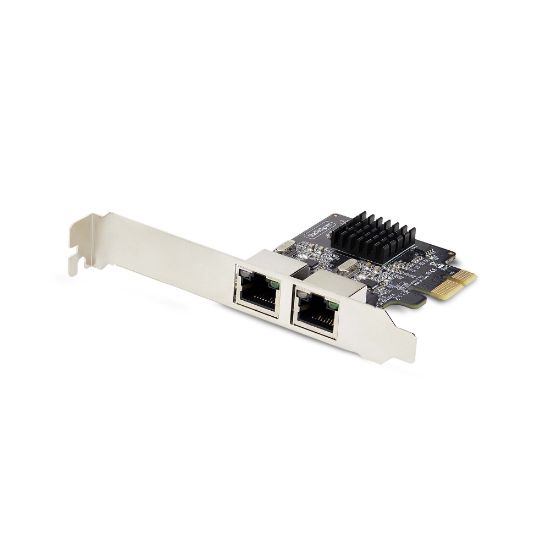 Image de StarTech.com Carte Réseau PCIe Gigabit à 2 Ports, Carte NIC PCI Express 10/100/1000Mbps, Double Realtek RTL8111H, Fonctionne avec Windows et Linux, Conforme TAA (ST1000SPEXD4T)