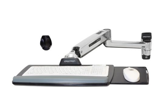 Image de Ergotron LX Sit-Stand Wall Mount Keyboard Arm Kit de montage - Acier inoxydable (45-354-026)