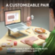 Image de Logitech Pebble 2 Combo clavier Souris incluse Universel RF sans fil + Bluetooth QWERTY US International Blanc (920-012240)