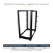 Image de StarTech.com Rack Serveur Mobile 25U 4 Poteaux, Rack Réseau 19" 4 Poteaux avec Roulettes, Rack Roulant avec Profondeur Ajustable pour PC/AV/Données/Informatique - Roulettes, ... (4POSTRACK25U)
