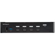 Image de StarTech.com Commutateur KVM HDMI à 4 Ports - Moniteur Unique 4K 60Hz Ultra HDR - Commutateur KVM de Bureau HDMI 2.0 avec Hub USB 3.0 à 2 Ports (5Gbps) et 4x USB 2.0 HID, Aud ... (SV431HU34K6)