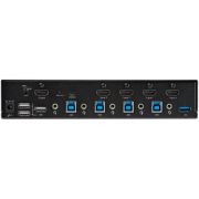 Image de StarTech.com Commutateur KVM HDMI à 4 Ports - Moniteur Unique 4K 60Hz Ultra HDR - Commutateur KVM de Bureau HDMI 2.0 avec Hub USB 3.0 à 2 Ports (5Gbps) et 4x USB 2.0 HID, Aud ... (SV431HU34K6)