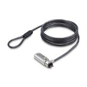 Image de StarTech.com Antivol pour Ordinateur Portable Compatible K-Slot, Câble de Verrouillage de 1,5m, Sécurité Antivol pour PC Portable, Câble en Acier Résistant aux Coupur ... (SSTDC4D-LAPTOP-LOCK)