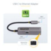 Image de StarTech.com Adaptateur USB-C 2.5GbE vers Ethernet, 100W PD Pass-Through, NBASE-T NIC, Réseau USB 3.0 Type-C 2.5/1G Multi Speed, Compatible Thunderbolt, Windows & Ma ... (2GPD3-USB-C-ETHERNET)