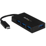 Image de StarTech.com Concentrateur USB-C 4 Ports USB-A (USB 3.0 SuperSpeed 5Gbps) - Concentrateur de Charge Portable USB-C vers USB-A BC 1.2 avec Adaptateur Secteur (HB30C4AFS)