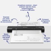 Image de Epson WorkForce ES-60W Scanner portable 600 x 600 DPI A4 Noir (B11B253401)