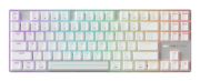 Image de CHERRY MX 8.2 Pro TMR Wireless clavier Gaming USB + RF Wireless + Bluetooth QWERTY US International Argent, Blanc (G8E-3885HACAUS-0)