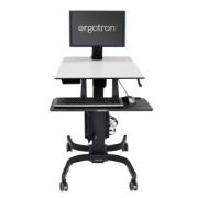 Image de Ergotron WorkFit-C, Single LD Sit-Stand Workstation Chariots et supports multimédias - Noir,Gris (24-215-085)