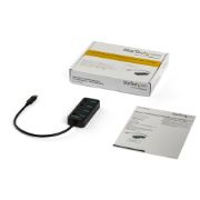 Image de StarTech.com Hub USB 3.0 Type-C 4 Ports avec Commutateurs Individuels par Port (On/Off) - SuperSpeed USB 3.2 Gen 1 (5Gbps) - Alimenté par Bus USB - Portable - Câble 25cm (HB30C4AIB)