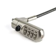 Image de StarTech.com C?âble de sécurité pour ordinateur portable - 2 m - Verrou à combinaison - Antivol Nano-Slot (LTLOCKNANO)