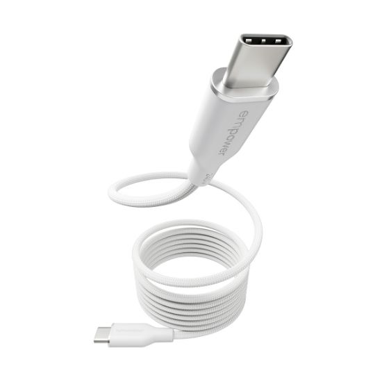 Image de PanzerGlass empower™ by ® Magnetic 240W USB-C to USB-C Cable | USB 2.0 | 1.5M | Silver White câble USB Blanc (EM84572)