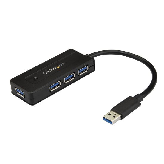 Image de StarTech.com Hub USB 3.0 - Dock 4 Ports SuperSpeed 5Gbps avec Charge Rapide USB 3.2 Gen 1 Type-A pour PC Fixe/Portable - Alimentation par Bus USB ou Auto-Alimenté Mini/Compact ... (ST4300MINI)
