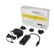 Image de StarTech.com Hub USB 3.0 - Dock 4 Ports SuperSpeed 5Gbps avec Charge Rapide USB 3.2 Gen 1 Type-A pour PC Fixe/Portable - Alimentation par Bus USB ou Auto-Alimenté Mini/Compact ... (ST4300MINI)