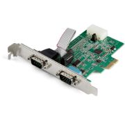 Image de StarTech.com Carte adaptateur PCI Express vers serie RS232 - 2 ports - 16950 UART - Cache FIFO de 256 octets - ASIX AX99100 - Remplacement de PEX2S952 (PEX2S953)