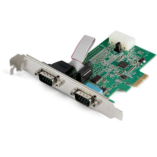 Image de StarTech.com Carte adaptateur PCI Express vers serie RS232 - 2 ports - 16950 UART - Cache FIFO de 256 octets - ASIX AX99100 - Remplacement de PEX2S952 (PEX2S953)