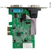 Image de StarTech.com Carte adaptateur PCI Express vers serie RS232 - 2 ports - 16950 UART - Cache FIFO de 256 octets - ASIX AX99100 - Remplacement de PEX2S952 (PEX2S953)