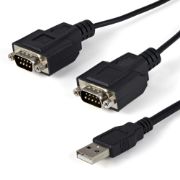 Image de StarTech.com Câble adaptateur FTDI USB vers série RS232 2 ports avec mémorisation du port de communication (ICUSB2322F)