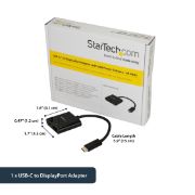 Image de StarTech.com Adaptateur USB-C vers DisplayPort avec USB Power Delivery - 4K 60 Hz (CDP2DPUCP)