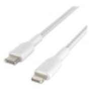 Image de Belkin 1 m, Braided USB-C to Lightning, White - Blanc (CAA004BT1MWH)