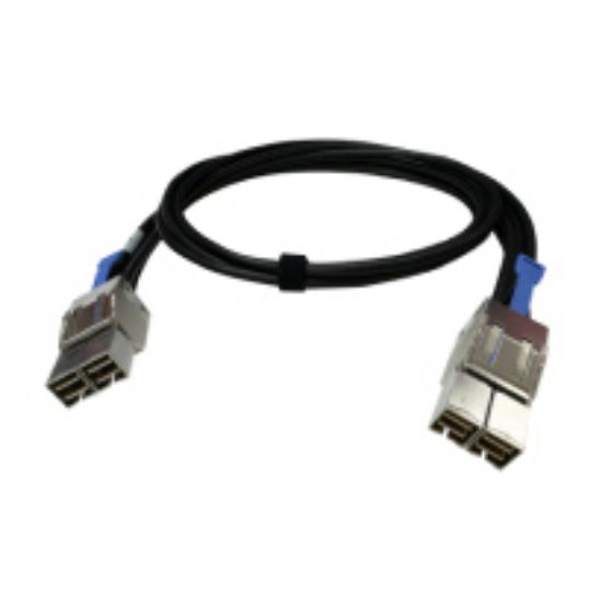Image de QNAP câble Serial Attached SCSI (SAS) 1 m Noir (CAB-PCIE10M-8644-8X)