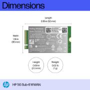 Image de HP 5G Sub-6 WWAN carte et adaptateur d'interfaces Interne (B8BD4AA)
