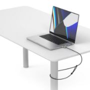 Image de Compulocks Ledge adapter for MacBook Pro 16" M1 & M2 & M3 & M4 + Keyed Cable Lock Verrous de câble - Noir, argent (MBPR16LDG02KL)