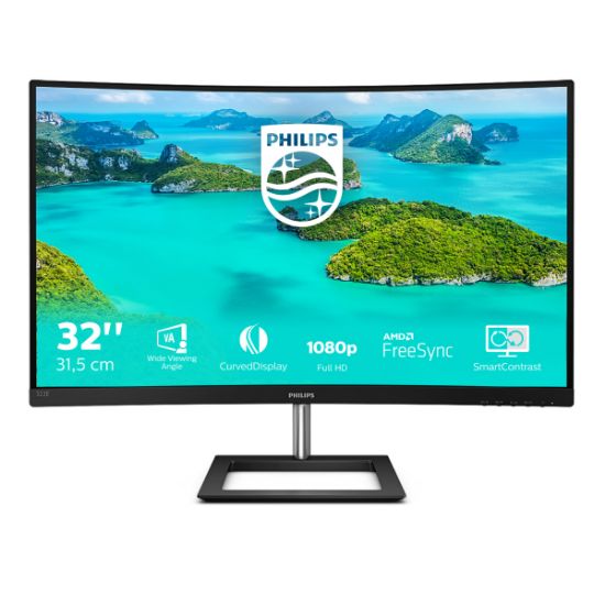 Image de Philips E Line écran plat de PC 80 cm (31.5") 1920 x 1080 pixels Full HD LCD Noir (322E1C/00)